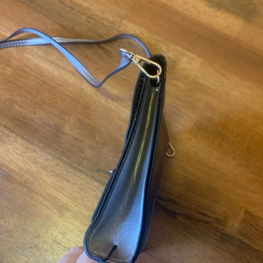 Summer and Rose Celine Gold Silver Metallic crossbody bag purse Clutch Vegan